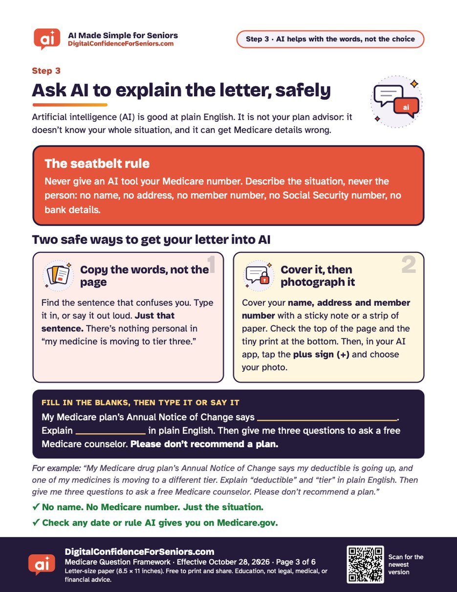 Page 3 of 6 of Medicare Question Framework